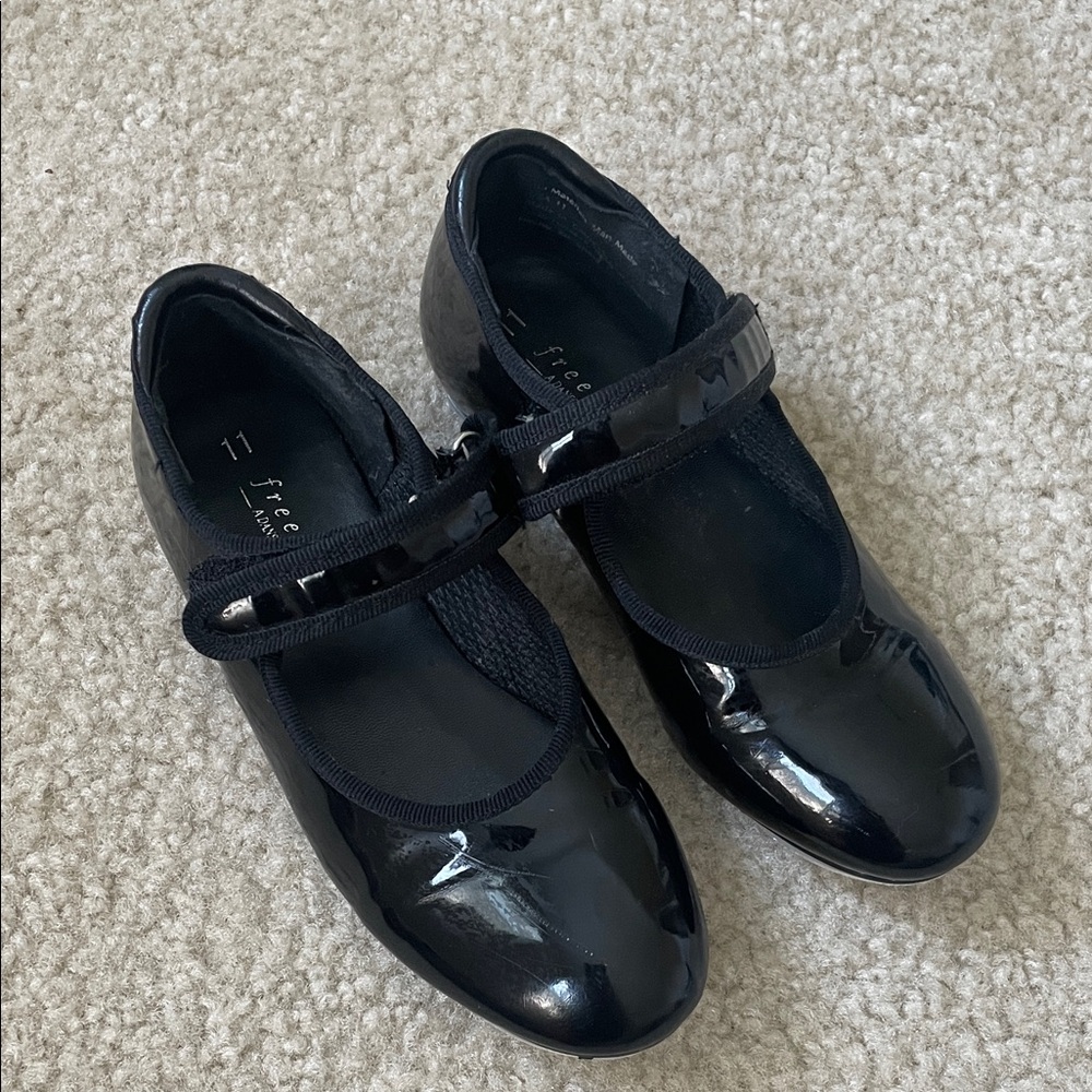 Freestyle Danskin Black Patent Mary Jane Tap Shoes size 11